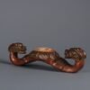 Qing Dynasty Qianlong Period Coral Red Background Gold Window Stone Pattern Glaze Dragon - Image 6