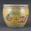 patterns in yellow ground and pastel colors during the Daoguang reign of the Qing Dynasty