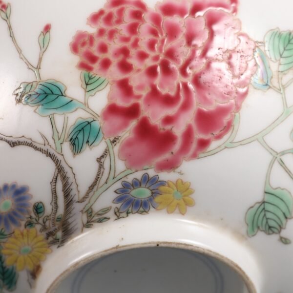 Qing Yongzheng Period Famille Rose Peony Pattern Bowl - Image 6