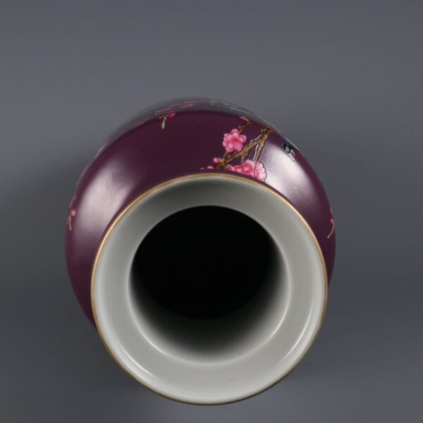 purple ground and twelve happy pictures made in the Yongzheng period of the Qing Dynasty - Image 4