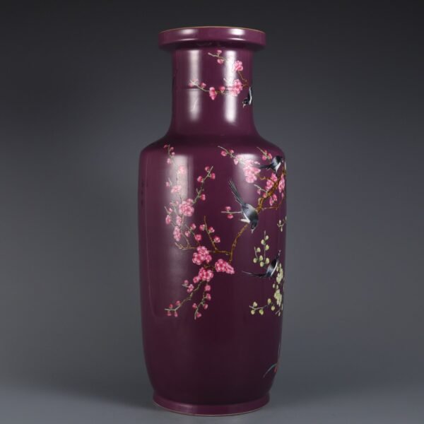 purple ground and twelve happy pictures made in the Yongzheng period of the Qing Dynasty - Image 2