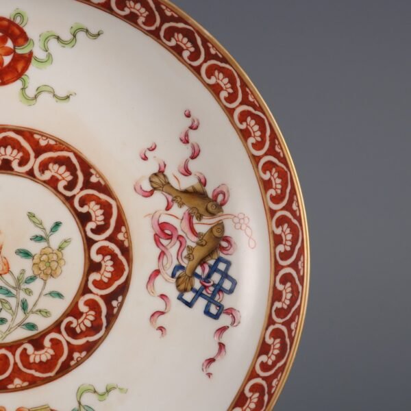 Qing Daoguang Period Famille Rose Eight Treasures Appreciation Plate - Image 6