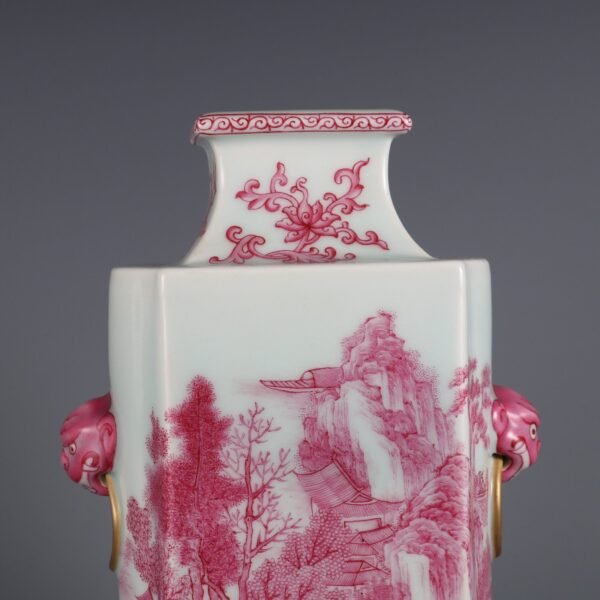 figure story square vase made in the Qianlong period of the Qing Dynasty - Image 3