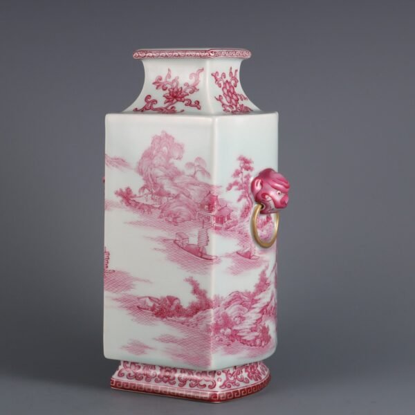 figure story square vase made in the Qianlong period of the Qing Dynasty - Image 5