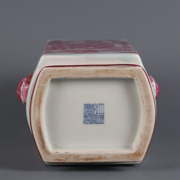 figure story square vase made in the Qianlong period of the Qing Dynasty - Image 7
