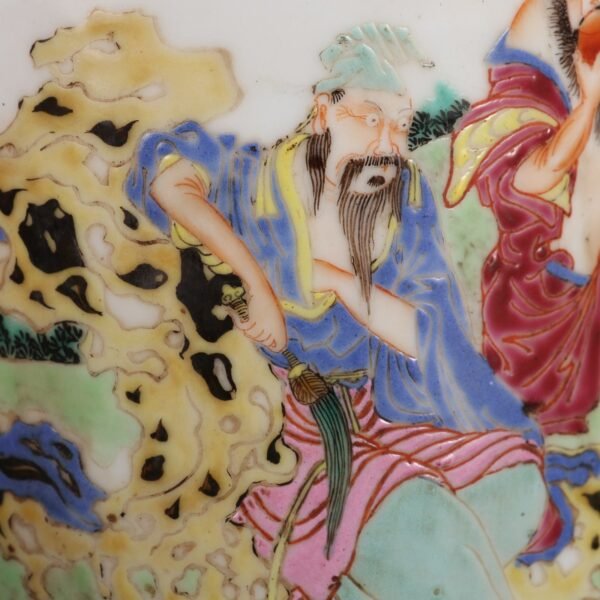 Qing Dynasty Yongzheng Period Porcelain Figure Story Pen Holder - Image 6