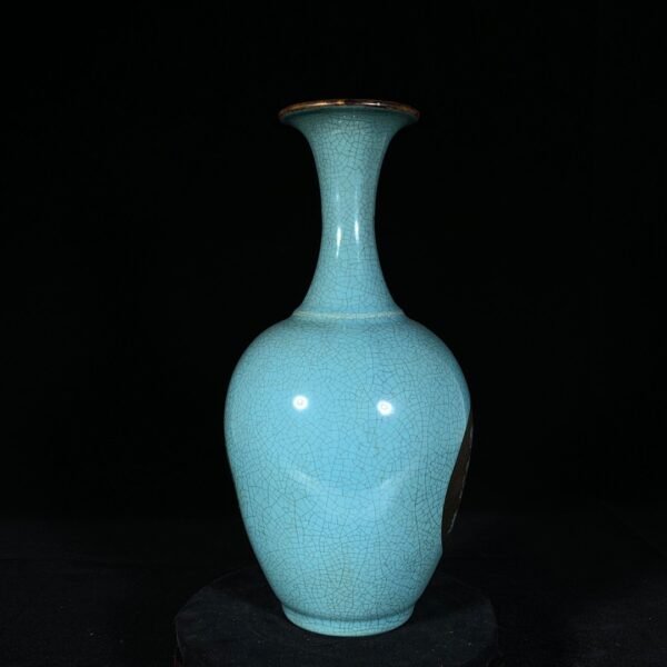 Song Ru kiln sky blue glaze engraved poem vase - Image 6