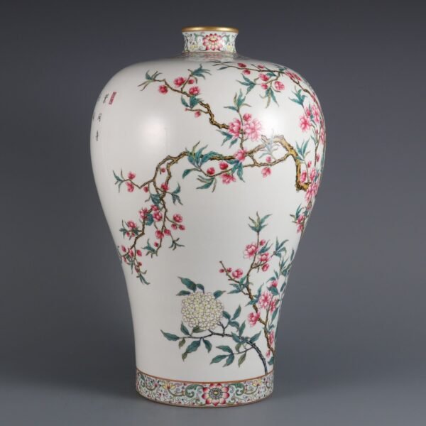 flower and bird patterns and inscriptions in the Yongzheng period of the Qing Dynasty - Image 2
