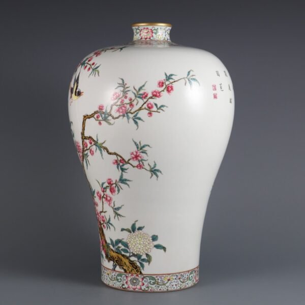 flower and bird patterns and inscriptions in the Yongzheng period of the Qing Dynasty - Image 8