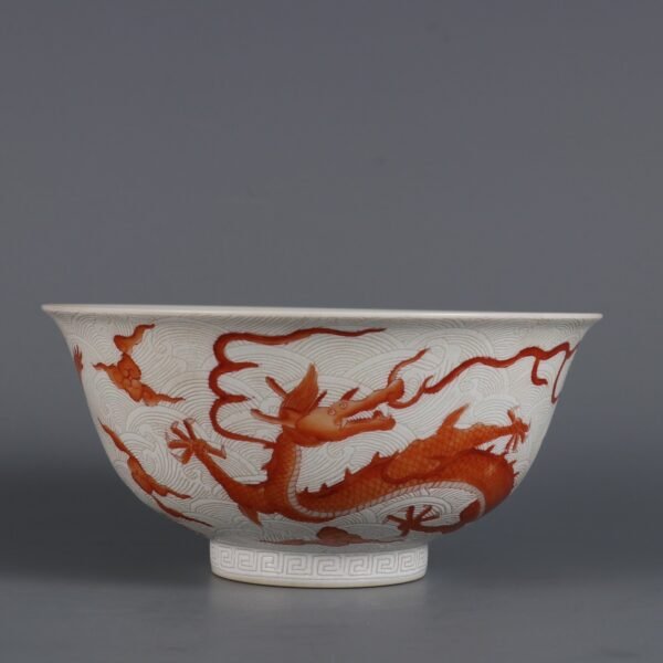 red enamel and sea dragon pattern, made in the Daoguang period of the Qing Dynasty - Image 2