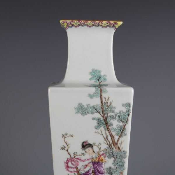 Four beauties painted in pastel enamel in the Qianlong period of the Qing Dynasty - Image 5