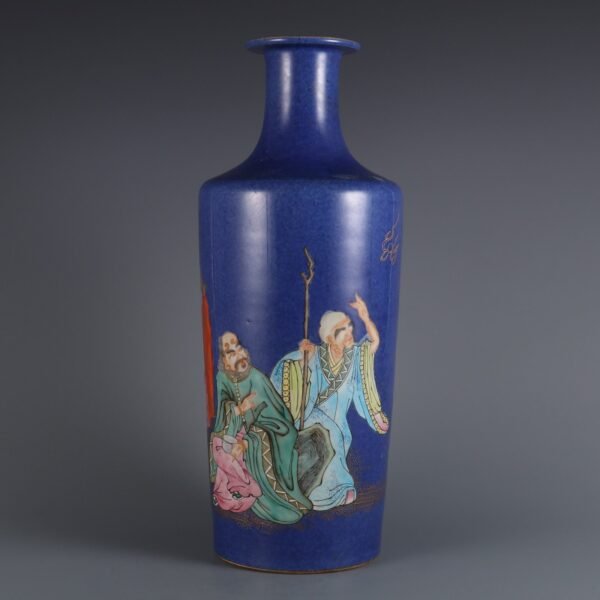 gold-painted arhat figure stick vase made in the Kangxi period of the Qing Dynasty - Image 3