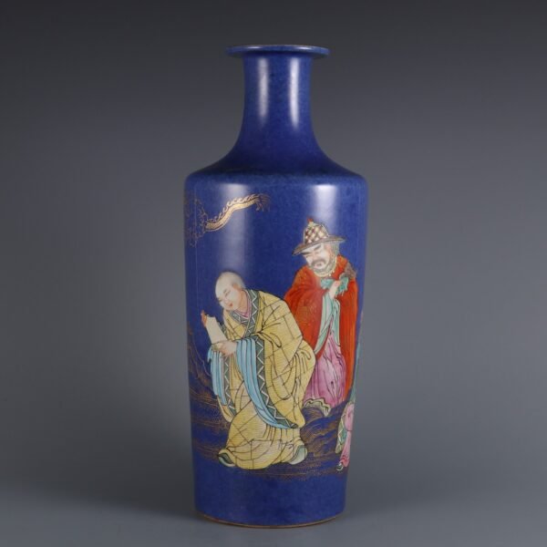 gold-painted arhat figure stick vase made in the Kangxi period of the Qing Dynasty - Image 2