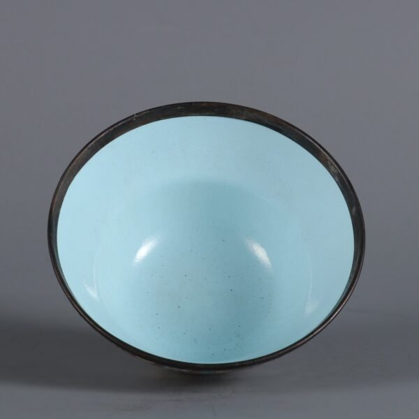 Qianlong Period of Qing Dynasty Gold-ground Porcelain Flower Pattern Bent-waist Bowl - Image 7
