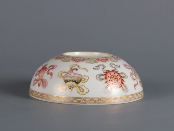 Qing Yongzheng Period Famille Rose Gold Eight Treasures Arhat Bowl - Image 7