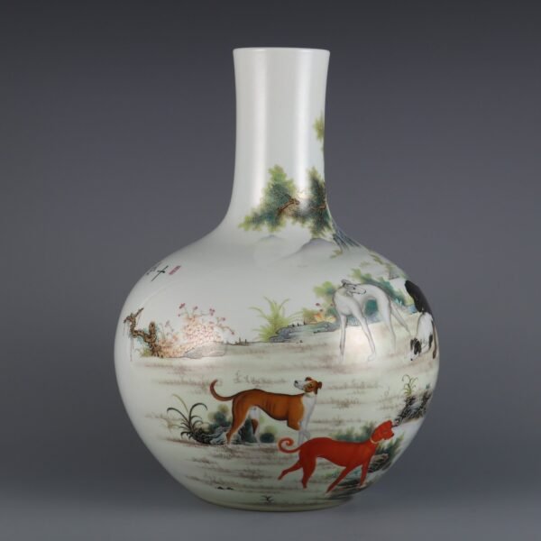 Qing Dynasty Qianlong period enamel painted perfect picture celestial globe vase - Image 2