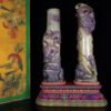 Old Collection Collection Fine Seal Carving Rare Quality Shoushan Stone Moon Tail Purple Carving